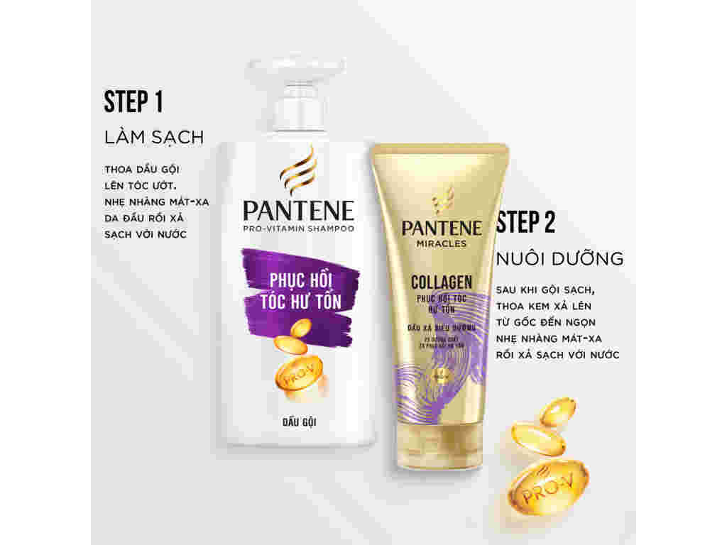 Dầu Xả Pantene 3 Phút Diệu Kỳ Phục Hồi Tóc Hư Tổn 300ml