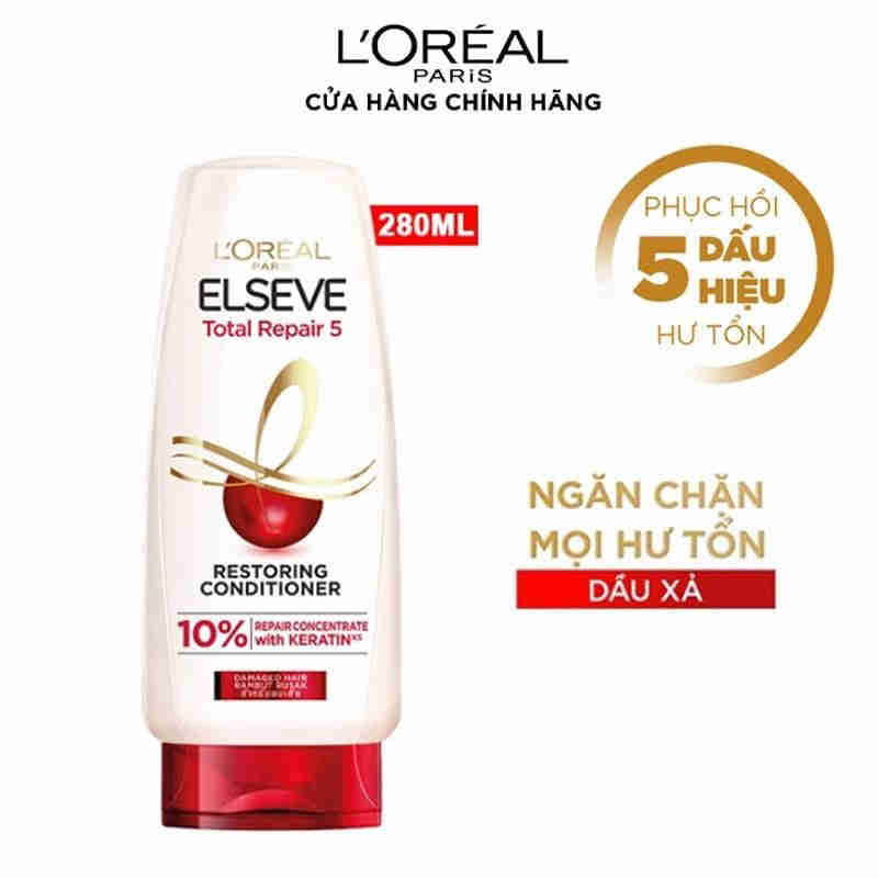 Dầu Xả L'Oreal Giảm 5 Dấu Hiệu Của Tóc Hư Tổn 265ml