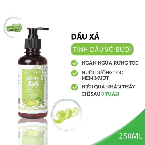 Dầu Xả Milaganics Tinh Dầu Bưởi Dưỡng Tóc Mềm Mượt 250ml