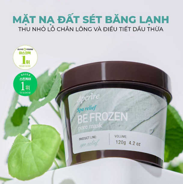 Mặt Nạ Đất Sét Aperire Băng Lạnh Thu Nhỏ Lỗ Chân Lông 120g