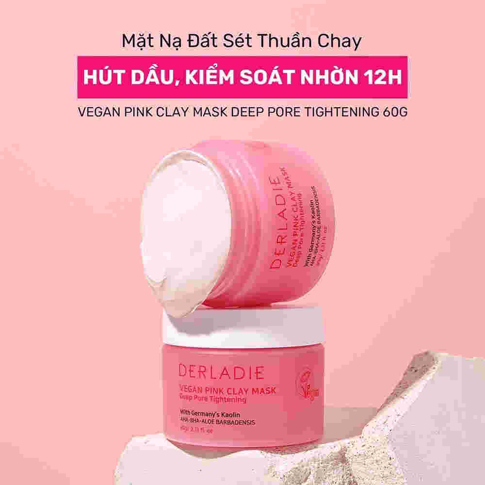 Mặt Nạ Đất Sét Derladie Hút Dầu Kiểm Soát Nhờn 60g