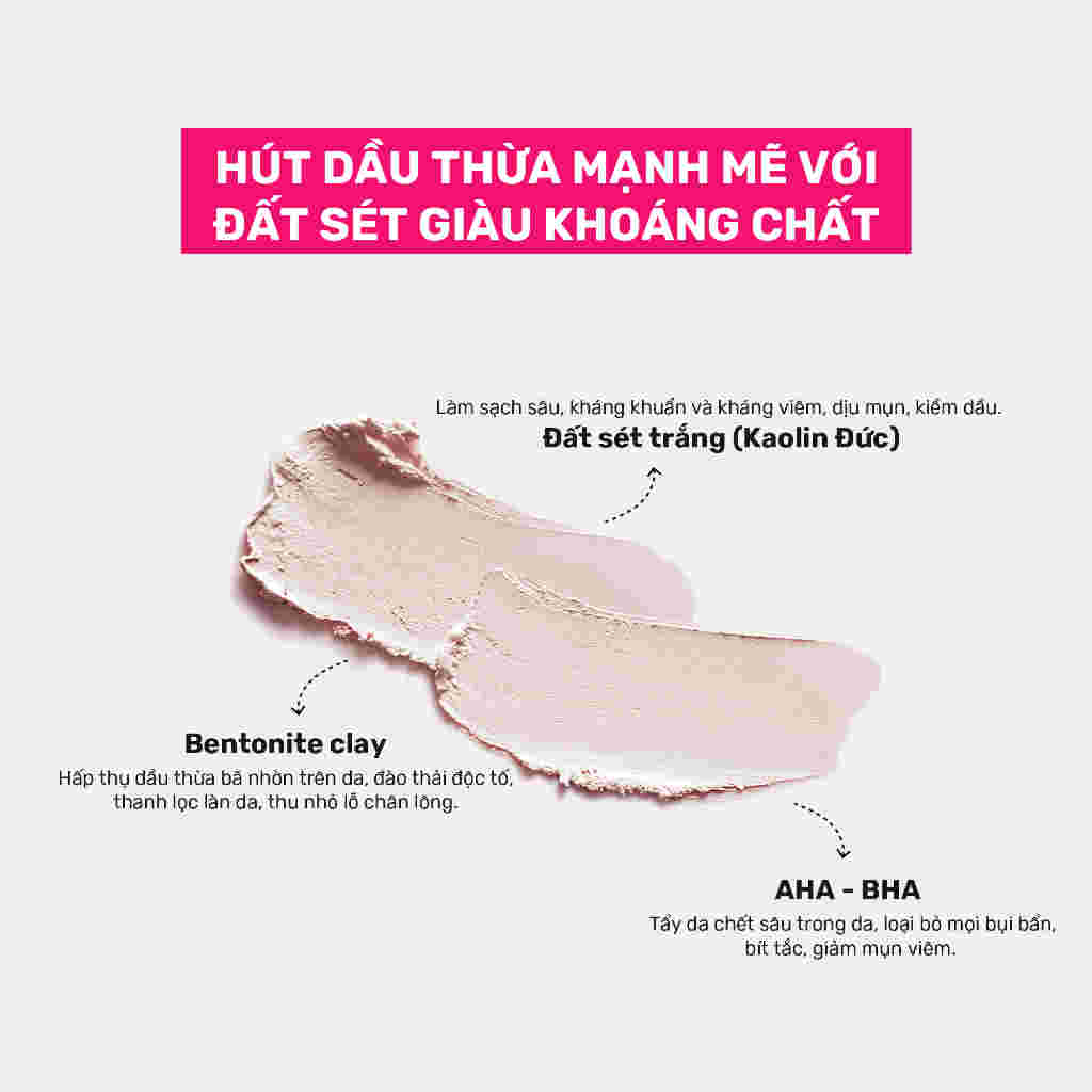 Mặt Nạ Đất Sét Derladie Hút Dầu Kiểm Soát Nhờn 60g