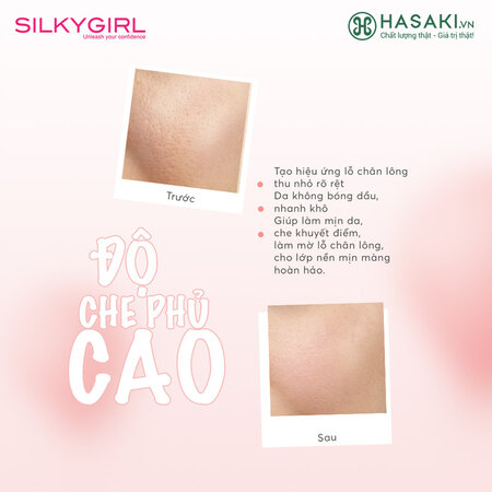 Kem Lót Che Lỗ Chân Lông SILKYGIRL (Instant Pore Fix Primer) 01 Natural 15ml