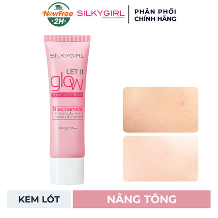 Kem Lót Silkygirl Nâng Tông SPF 50 PA+++ (Let It Glow Tone Up Cream) Kem Lót Silkygirl Nâng Tông SPF 50 PA+++ 25ml