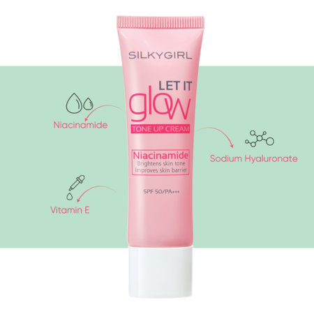 Kem Lót Silkygirl Nâng Tông SPF 50 PA+++ (Let It Glow Tone Up Cream) Kem Lót Silkygirl Nâng Tông SPF 50 PA+++ 25ml