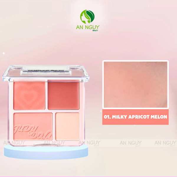 Phấn Má Hồng & Bắt Sáng Judydoll 4 Màu (Blush & Highlight Palette ) 03 Ballerina Dream