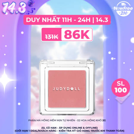 Phấn Má Hồng Judydoll Mềm Mịn Tự Nhiên (Pretty Blush Powder) 02