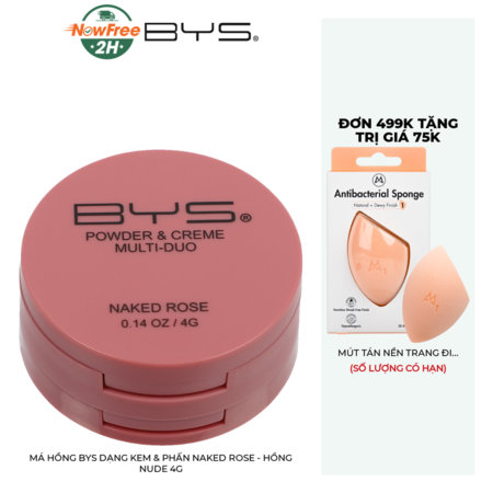 Má Hồng BYS Dạng Kem & Phấn Naked Rose (Powder & Creme Multi Duo) Hồng San Hô