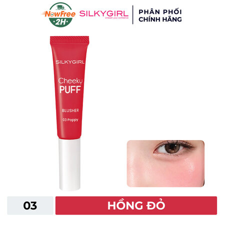 Má Hồng Silkygirl Dạng Kem (Cheeky Puff Blusher) 02