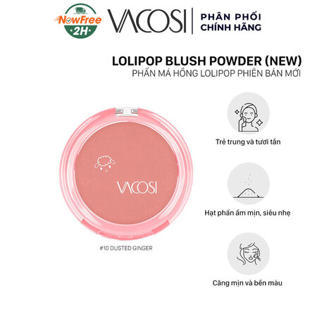 Phấn Má Hồng Vacosi Lolipop (Lolipop Blush Powder) 13 Caramel Fig