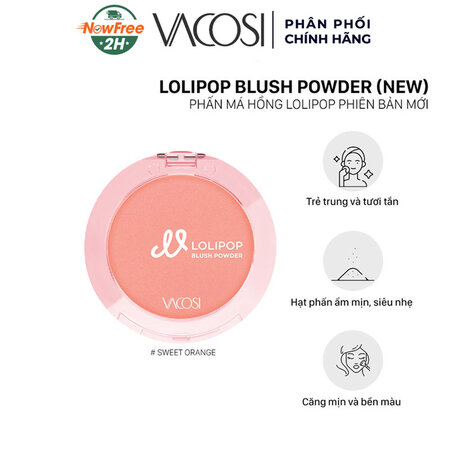 Phấn Má Hồng Vacosi Lolipop (Lolipop Blush Powder) 13 Caramel Fig