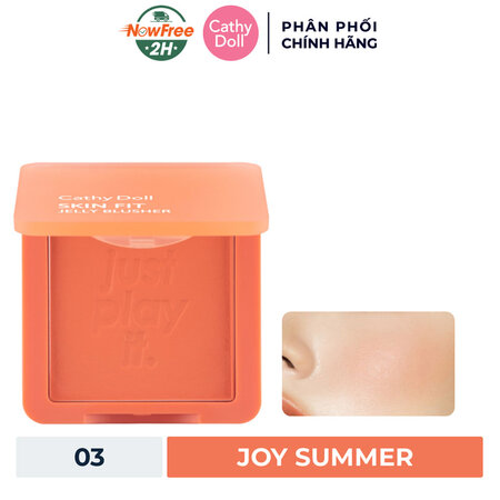 Má Hồng Cathy Doll Dạng Kem (Skin Fit Jelly Blusher) 02 Gala Peach