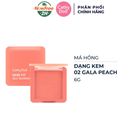 Má Hồng Cathy Doll Dạng Kem (Skin Fit Jelly Blusher) 02 Gala Peach
