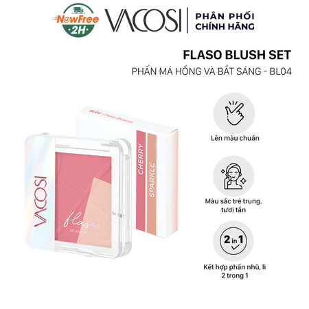 Phấn Má Hồng & Bắt Sáng Vacosi (Flaso Blush) BL04