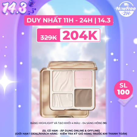 Bảng Highlight Và Tạo Khối Judydoll 4 Màu (Highlight & Contour Palette) 01