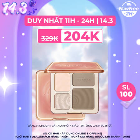 Bảng Highlight Và Tạo Khối Judydoll 4 Màu (Highlight & Contour Palette) 01