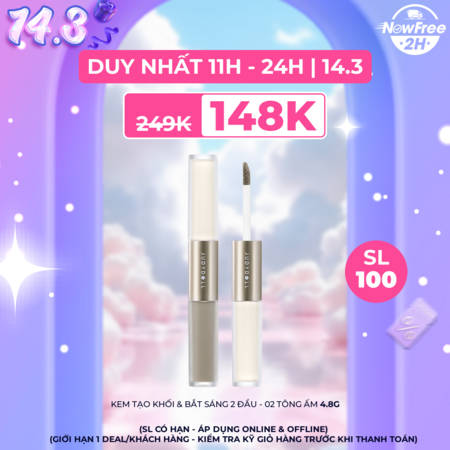 Kem Tạo Khối & Bắt Sáng Judydoll 2 Đầu (Liquid Highlighter & Contour Duo) 01