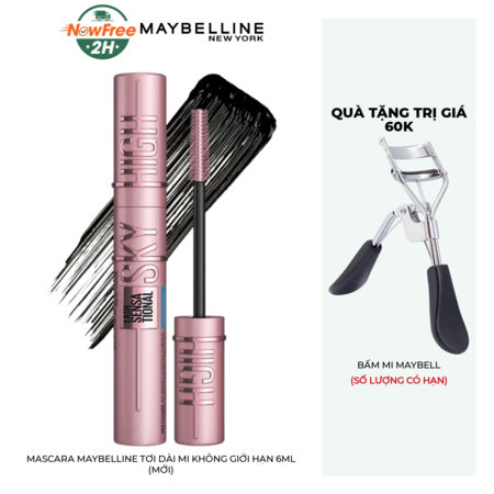 Mascara Maybelline Tơi Dài Mi Không Giới Hạn (Lash Sensational Sky High Waterproof Mascara Makeup)