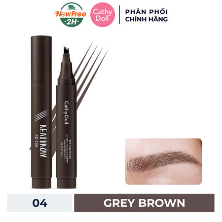 Bút Kẻ Mày Cathy Doll Dạng Sợi (Real Brow 4D Tint) 04 Grey Brown