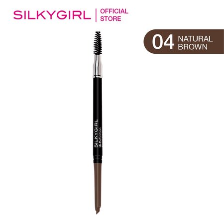Chì Kẻ Mày Silkygirl 2 Đầu (Hi-Definition Brow Liner ) Soft Black