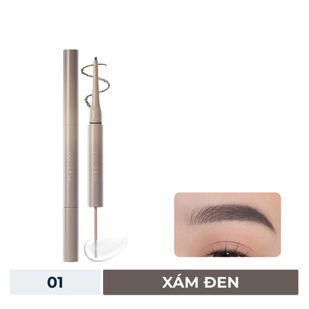 Chì Kẻ Mày Judydoll 2 Đầu Bền Màu (Duo Eyebrow Pencil) 01 Xám Đen
