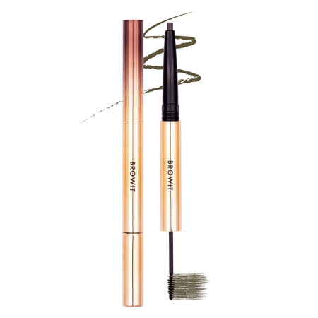Chì Kẻ Mày & Mascara Mày 2in1 Browit (Ultra Fine Duo Eyebrow Pencil & Mascara) Ash Brown