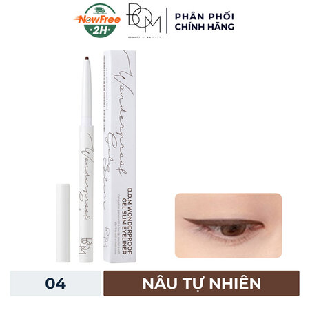 Chì Kẻ Mắt B.O.M Siêu Mảnh Lâu Trôi (Wonderproof Gel Slim Eyeliner ) 01