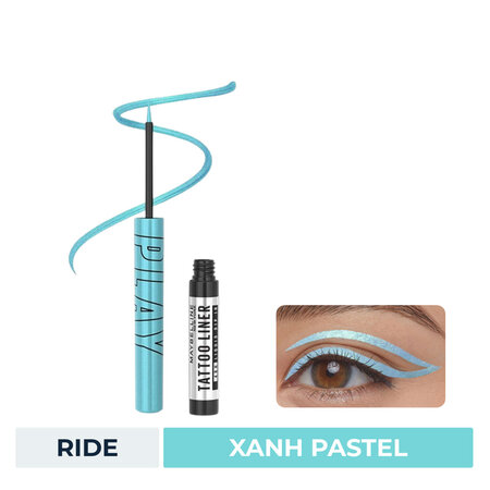 Kẻ Mắt Nước Maybelline 48H Lâu Trôi (Tattoo Liner Play - Ride) Xanh Pastel