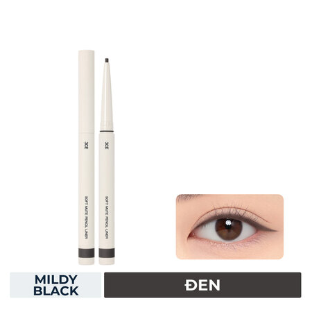 Kẻ Mắt 3CE Dạng Chì Mềm Mại (Soft Mute Pencil Liner) Đen