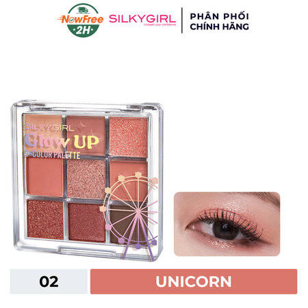 Bảng Phấn Mắt Silkygirl 9 Ô (Glow Up 9-Color Palette) 02