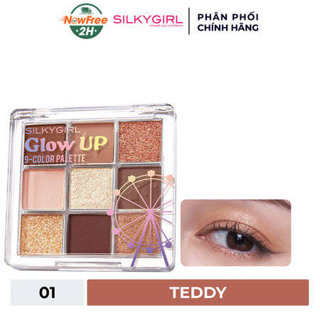 Bảng Phấn Mắt Silkygirl 9 Ô (Glow Up 9-Color Palette) 02