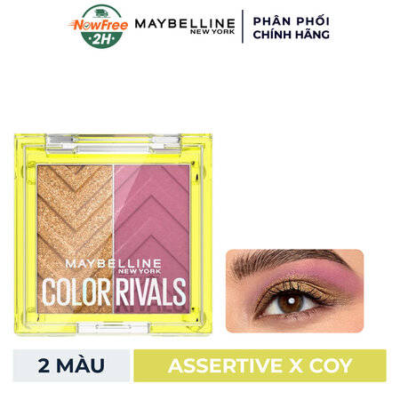 Bảng Phấn Mắt Maybelline 2 Màu (Color Rivals Shadow Duo Palette) Extra x Lowkey