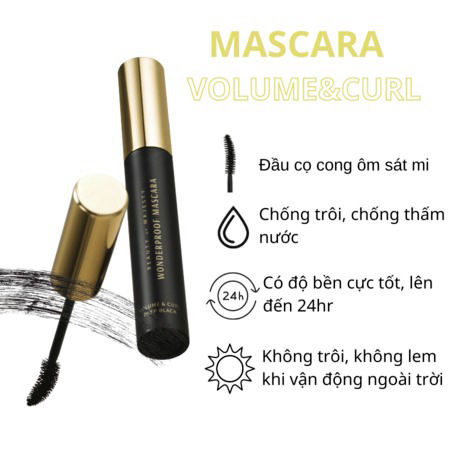 Mascara B.O.M Làm Dày & Cong Mi (Wonderproof Mascara Volume & Curl )