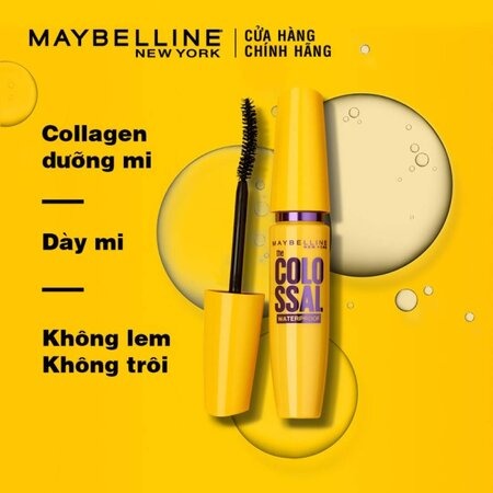 Mascara Maybelline Làm Dày Mi & Ngăn Rụng Mi (Colossal Waterproof)