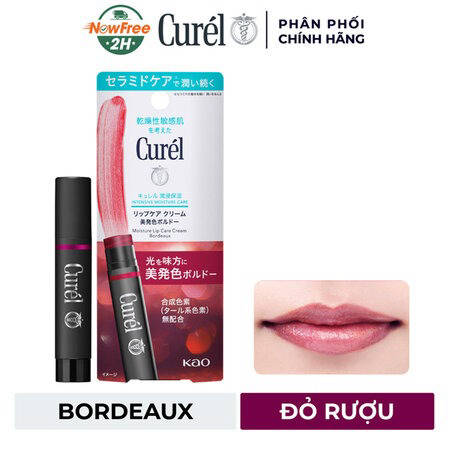 Son Dưỡng Môi Curél Cấp Ẩm Chuyên Sâu Không Màu (Intensive Moisture Care Moisture Lip Care Cream) Đỏ rượu