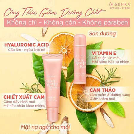 Tinh Chất Dưỡng Môi Senka Cấp Ẩm & Ngừa Khô, Nẻ Môi  (Perfect Aqua Lip Essence) 2.5g