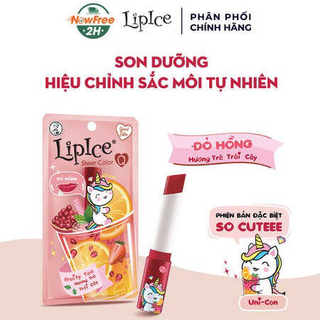 Son Dưỡng LipIce (Sheer Color Q Strawberry Tea) Đỏ cam