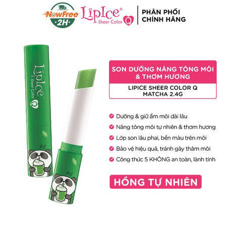 Son Dưỡng LipIce (Sheer Color Q Strawberry Tea) Đỏ cam