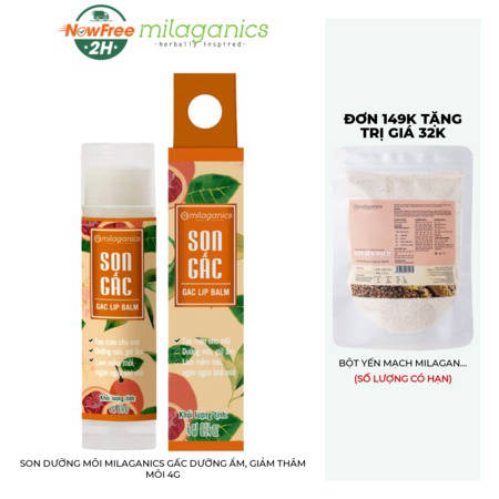 Son Dưỡng Môi Milaganics Dừa Dưỡng Ẩm, Giảm Thâm Môi (Coconut Lip Balm) Nha Đam