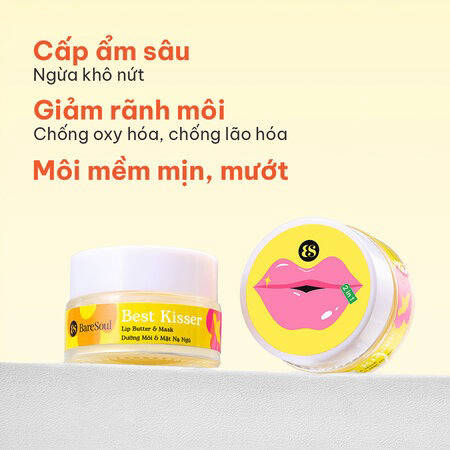 Mặt Nạ Ngủ Kiêm Son Dưỡng Môi BareSoul Không Màu (Best Kisser Lip Balm & Mask)
