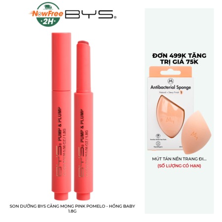 Son Dưỡng BYS Căng Mọng (Pump & Plump Gloss Balm) Hồng Đào