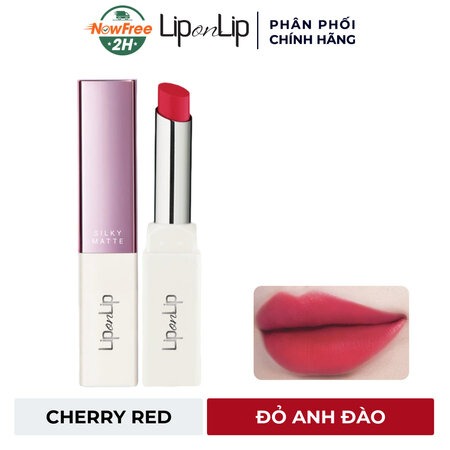 Son Lì Siêu Mịn Dưỡng Tối Ưu Lip On Lip (Silky Matte) Hồng cam