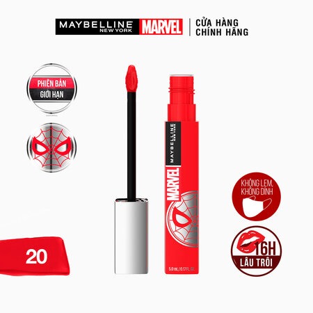 Son Kem Lì Maybelline X Marvel (Super Stay Matte Ink Lipstick (Maybelline X Marvel Collection)) 210 Versatile