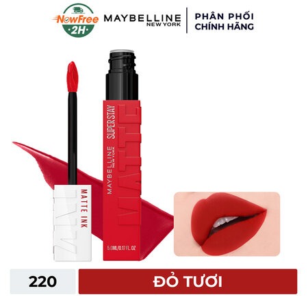 Son Kem Lì Maybelline 16h Lâu Trôi (Super Stay Matte Ink Lipstick (City Edition)) 118 Dancer