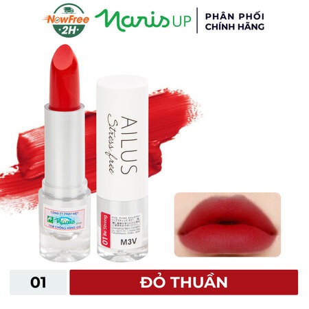 Son Lì Naris Ailus Mịn Môi (Stress Free Lipstick ) 02 Be Confident