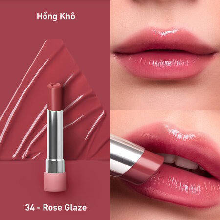 Son Bóng 3CE Dưỡng Ẩm (Glazy Lip Glow) 39 Bouncy Cherry