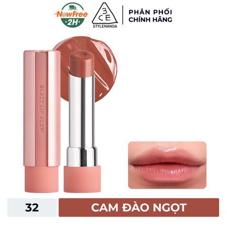 Son Bóng 3CE Dưỡng Ẩm (Glazy Lip Glow) 39 Bouncy Cherry
