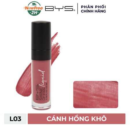 Son Bóng BYS Dưỡng Môi (Shine Lip Stain) Cánh Hồng Khô