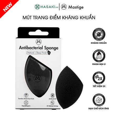 Mút Tán Nền Trang Điểm Mastige Kháng Khuẩn Cam Đậm
