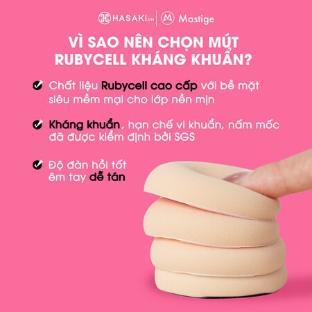 Set 4 Mút Trang Điểm Kháng Khuẩn Mastige Marshmallow Mini (Antibacterial Mini Marshmallow) 2 cái